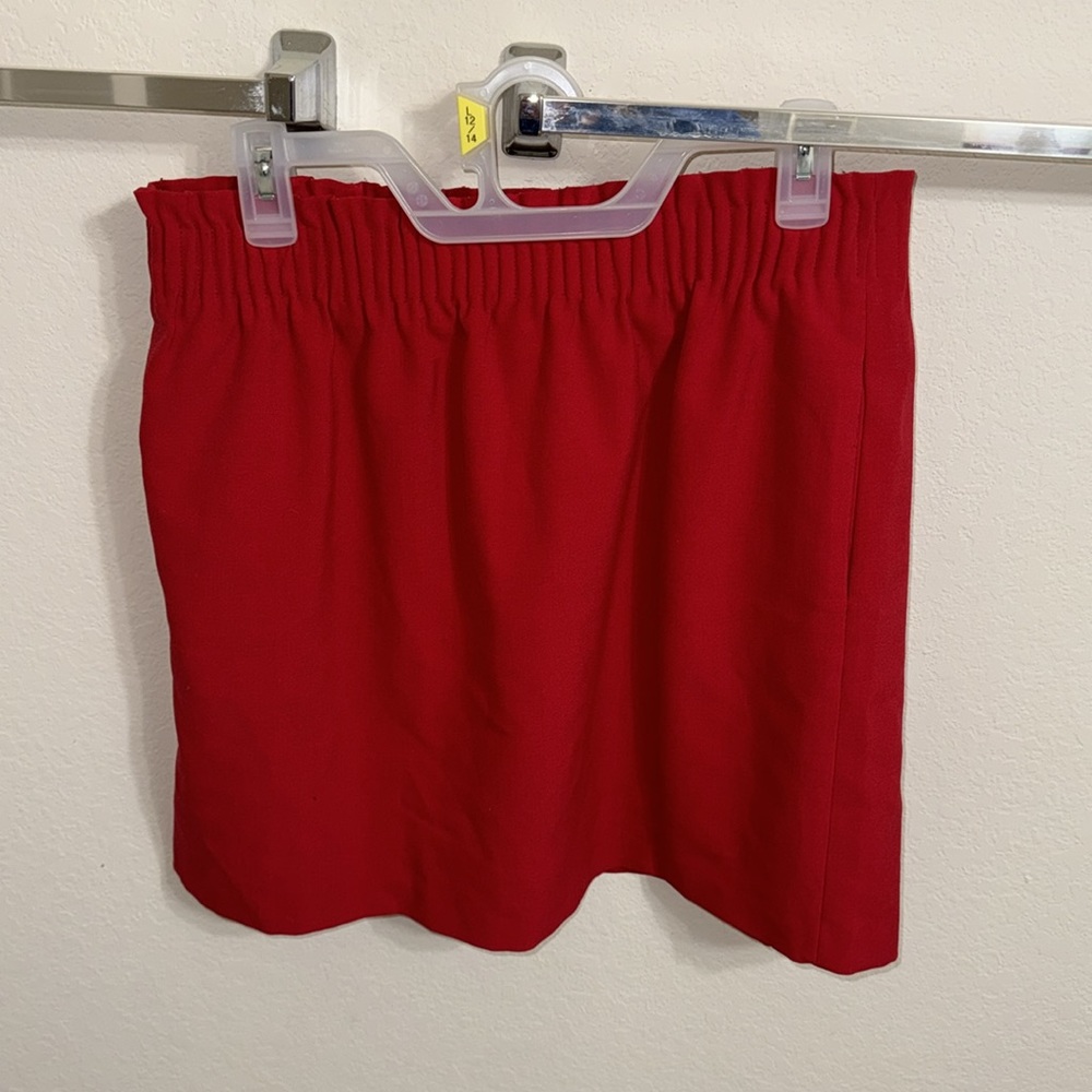 J crew red skirt (beater)